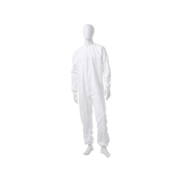 Dupont Bound Neck. Dolman Sleeve Design. Zipper Closure. White MD IC253BWHMD0025CS - main