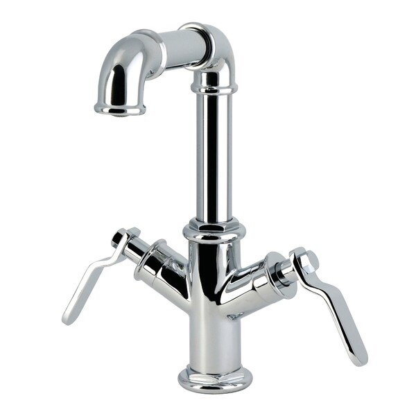 Kingston Brass Two-Handle Single-Hole Bathroom Faucet with Push Pop-Up Drain, Polished Chrome LS6301KL - main