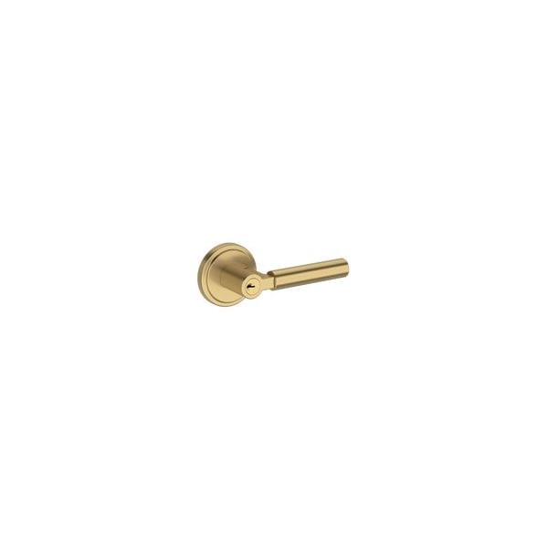Baldwin Residential Door Levers Keyed Entry Reversible Lifetime Satin Brass ENLKFSRR044 - main