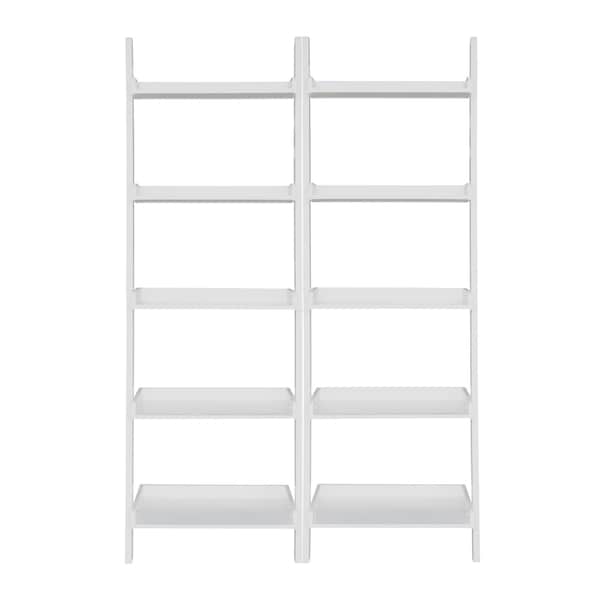 International Concepts Lean To Shelf Units with 5 Shelves, Set of 2 Pieces, Linen White K-SH69-2660-2 - main