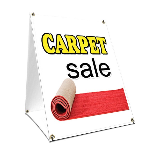 Signmission Carpet Sale, 36 Inch x 24 Inch A-frame Yard Sign, Plastic Sign SBC-2436-Carpet Sale - main