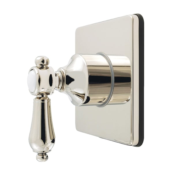 Kingston Brass Single-Handle Six-Way Diverter Valve with Square Trim Kit, Polished Nickel KS4046BAL - main