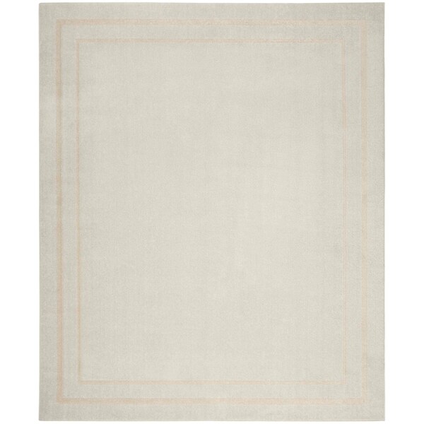 Homeroots 12' X 15' Ivory And Gold Indoor Outdoor Area Rug 573247 - main