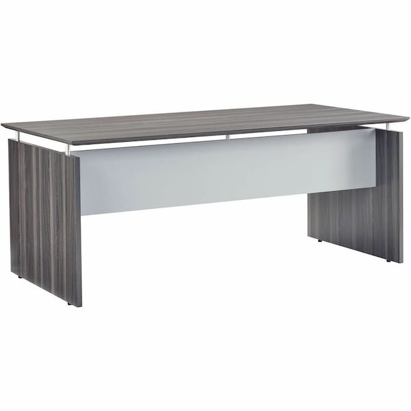 Mayline Straight Front Desk Medina Desk, Straight, Gray, 72", 36" D X 42-3/4" H, 72" W X Gray Steel Laminate MNDS72LGS - main