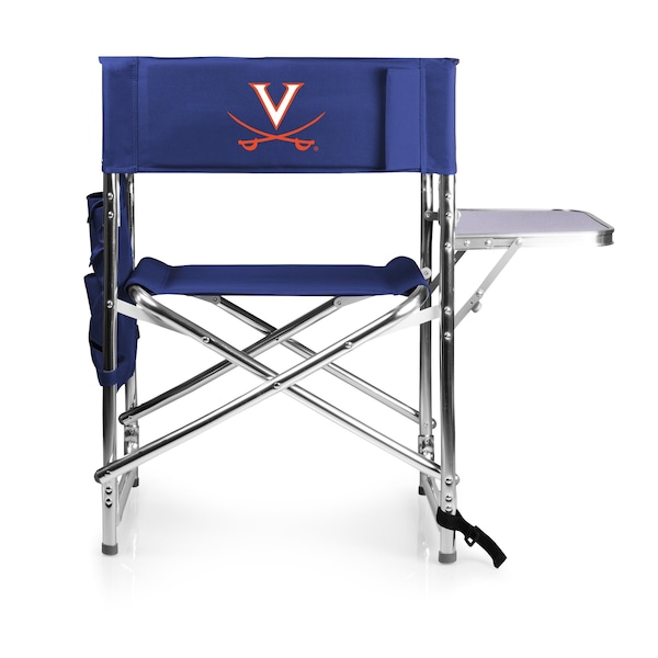 Picnic Time Family Of Brands NCAA Virginia Cavaliers Sports Chair with Side Table - Beach Chair 809-00-138-594-0 - main