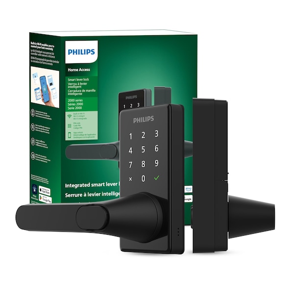 Philips Wi-Fi Smart Deadbolt Lock/Lever All in One Combo DDLOM1020X-15HW-MB - main