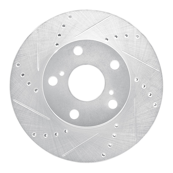 Dynamic Friction Co DFC Brake Rotor - Drilled and Slotted - Silver 631-76133L - main