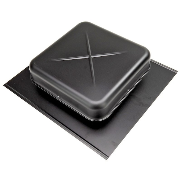 Lomanco LomanCool 550B Static Roof Vent, 15-3/8 in OAW, 50 sq-in Net Free Ventilating Area, Aluminum, Black 550PROB - main