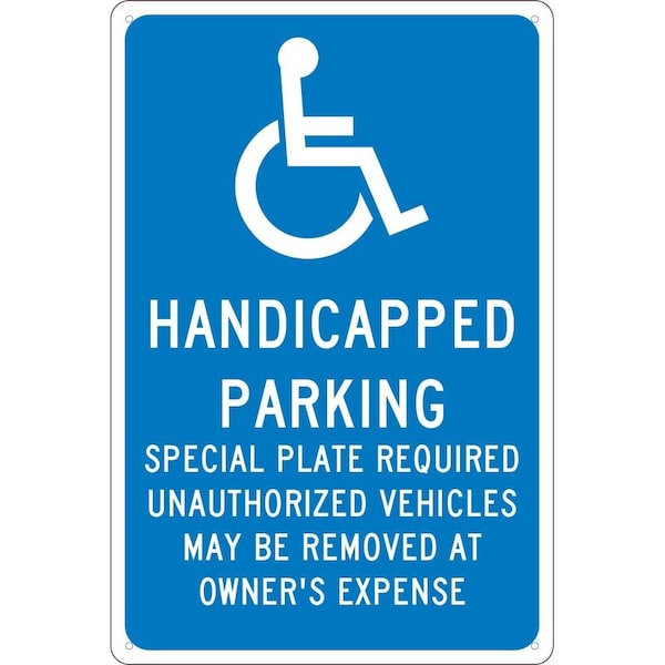 Nmc State Handicapped Reserved Parking Sign Massachusetts, TMS322G TMS322G - main