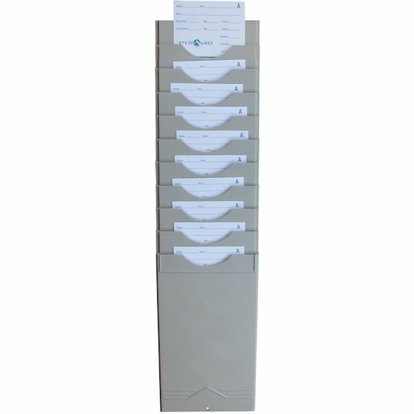 Pyramid 10 Pocket Time Card Rack, Putty, 16in H 400-10 - main