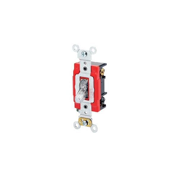 Leviton Toggle Switch, 20 Amp, 120 Volt, Clear 1223-LHC - main