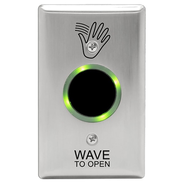 Camden SureWave CM-332 Series Touchless Switch, 1in to 28in Range, 2 Relays, Single Gang Stainless Steel H CM-332/41S-SGLR - main
