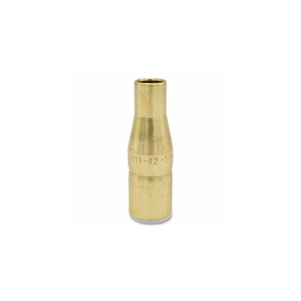 Bernard Air-Cooled Bore Nozzle, Standard-Duty, Slip-On, 1/2 in Bore, 1/8 in Recess, Bottleneck, Brass, 10PK 360-401-42-50 - main