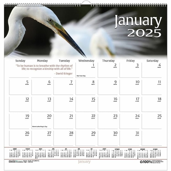 House Of Doolittle Earthscapes Wildlife Wall Calendar, 12'' x 12'', 2025 3731 - main