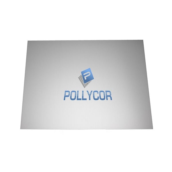 Pollycor 24''X18'' White Fluted Polypropylene Sheets. Blank Yard Sale or Real Estate Signs., 100PK 4PNWHT2418 - main
