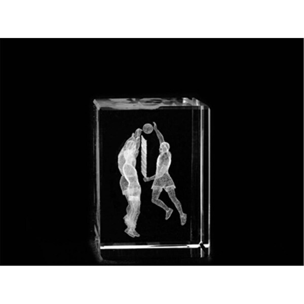 Happyholidays 1159-70-78 Crystal Laser-Engraved Volleyball Sports Laser-Cut 2 L x 2.75 H x 2 W in. HA2938030 - main