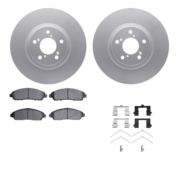 Dynamic Friction Co DFC GEOSPEC Coated Rotors with 5000 Brake Pads - Ceramic and Hardware 4512-59173 - main