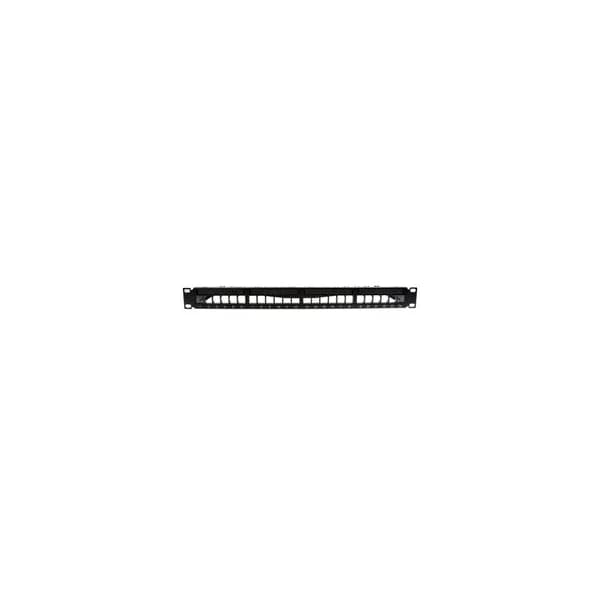 Cable Wholesale High-Density Rackmount 24 Port Blank Keystone Patch Panel, For Use with Slimline Keystones, 1U 68PB-01124 - main