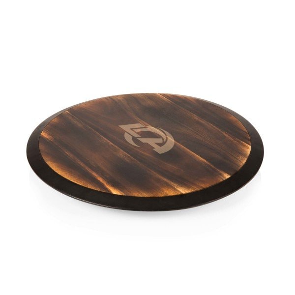 Picnic Time Family Of Brands Los Angeles Rams - Lazy Susan Serving Tray, (Fire Acacia Wood) 827-18-513-333-2 - main