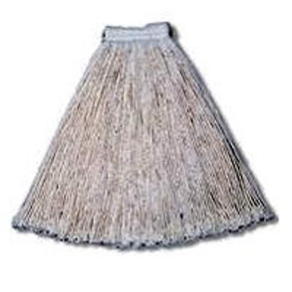 Rubbermaid FGV11800 WH00 Wet Mop Head, 1 in Headband, Cotton, White FGV11800WH00 - main