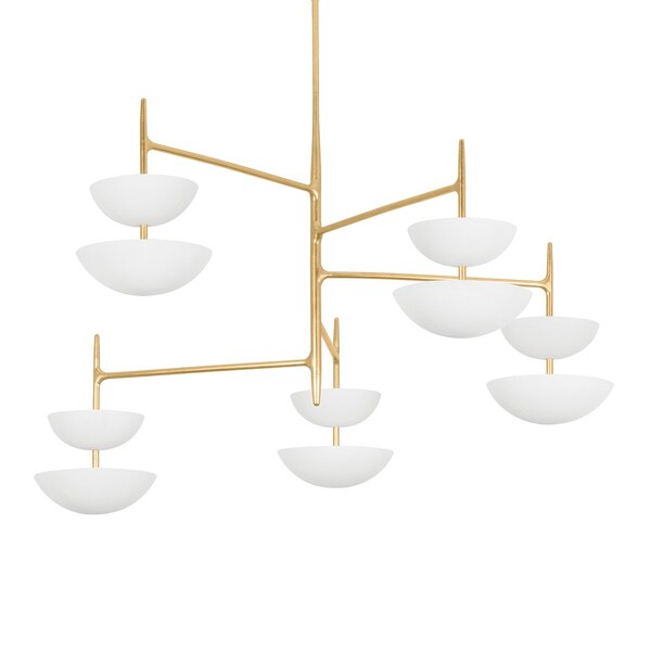 Corbett Lighting Evander 55 in. Chandelier Vintage Gold Leaf/Gesso White 477-55-VGL/GSW - main