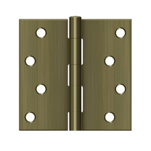Dendesigns 4 x 4 in. Square Hinge - Antique Brass DE3239608 - main