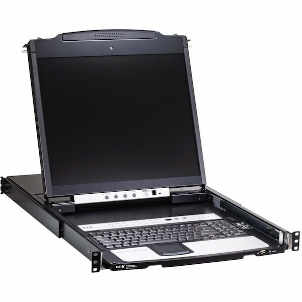 Eaton EATON 16-Port Cat5 KVM over IP Switch - 19 in. LCD, 1 Remote or 1 Local User, 1U Rack-Mount, TAA B064C-16-1-IP - main