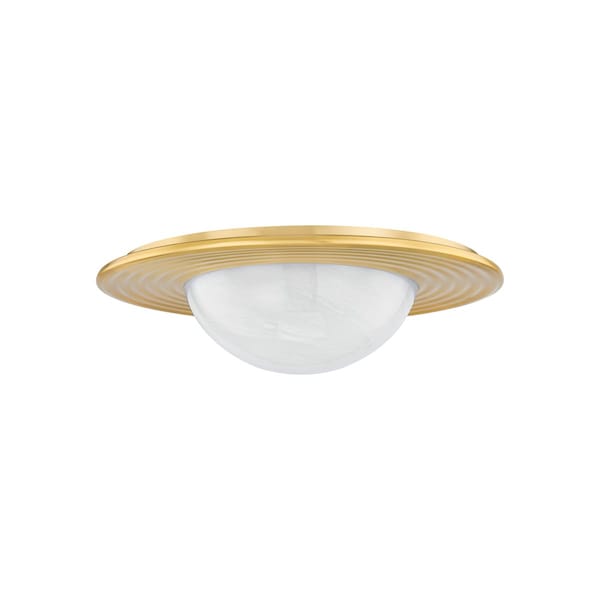 Hudson Valley Lighting Geraldton 1 Light Flush Mount 15.75 In. Aged Brass 7116-AGB - main