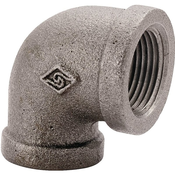 Prosource Pipe Elbow, 1-1/4 in, FIP, 90 deg Angle, Malleable Iron, SCH 40 Schedule, 300 psi Pressure 2A-1-1/4B - main