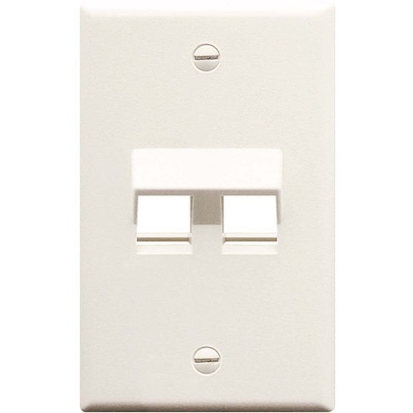 Icc Faceplate - 2 x Total Number of Socket(s) - 1-gang - White - ABS Plastic - 1 IC107DA2WH - main