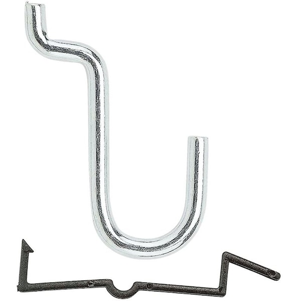 National Hardware Peg Hook, 1/2 in, 1/8, 1/4 in Opening, Steel, Zinc N180-023 - main