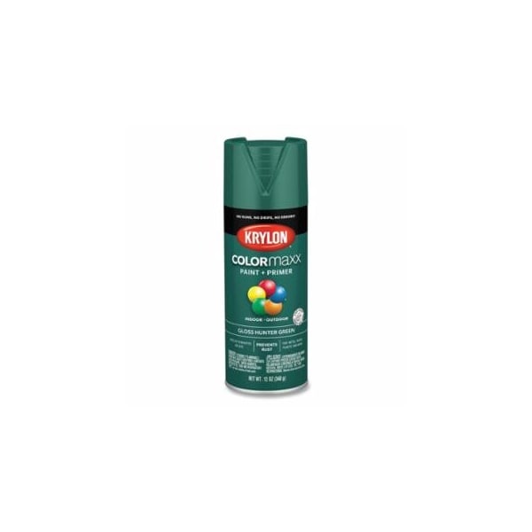 Krylon Industrial COLORmaxx, Paint + Primer Spray Paint, 12 oz, Hunter Green, Gloss, 6PK 425-K05523007 - main