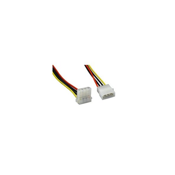 Cable Wholesale 5.25 Female to 5.25 Right-Angle Male Internal Drive Power Cable, 8-inch 11W3-04308 - main