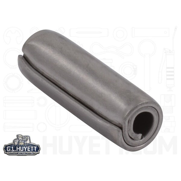 Huyett Coiled Spring Pin, Heavy Duty, Nickel Plated 302/304 Stainless Steel, 0.250 in Dia x 0.750 in Length SPC3P-250-0750H - main