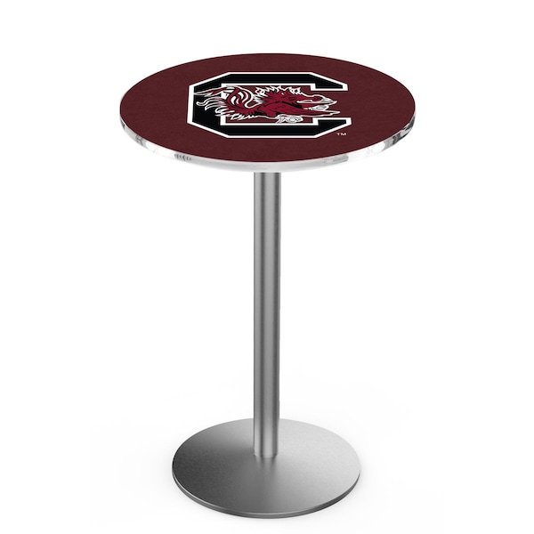 Holland Bar Stool Co 42" Stainless Steel South Carolina Pub Table, 36" dia. Top L214S4236SouCar - main