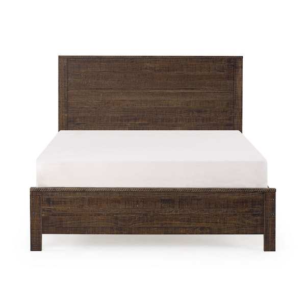 Homeroots Espresso Solid Wood Twin Bed Frame 490286 - main