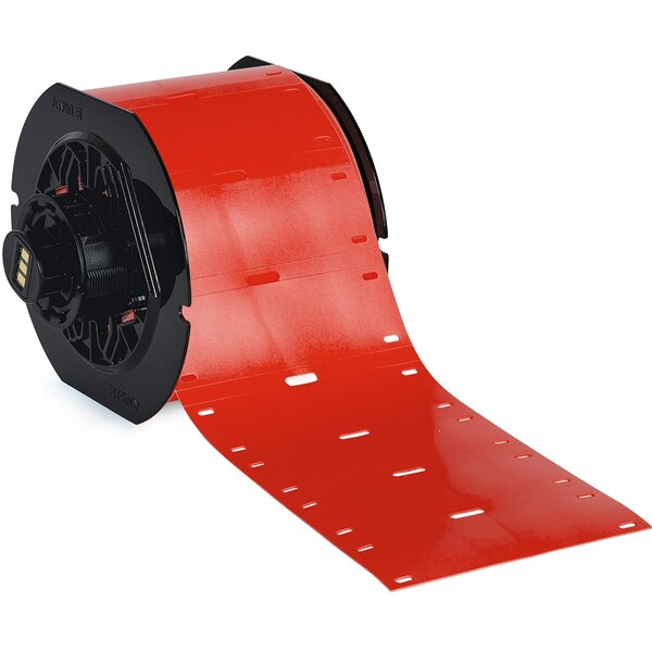 Brady B-7643 Cable Tags for i3300/i5300 Printers 0.984 in H x 2.953 in W Red Qty 250 B33-75X25-7643-RD - main