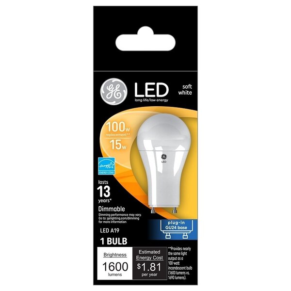 Ge BULB LGHT LED A19 GU24 SW 100W 93129433 - main