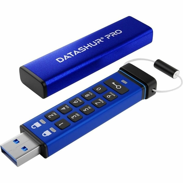 Kanguru ISTORAGE DATASHUR PRO FIPS 140-2 LEVEL 3 SECURE PIN PROTECTED FLASH DRIVE-4GB IS-FL-DA3-256-4 - main