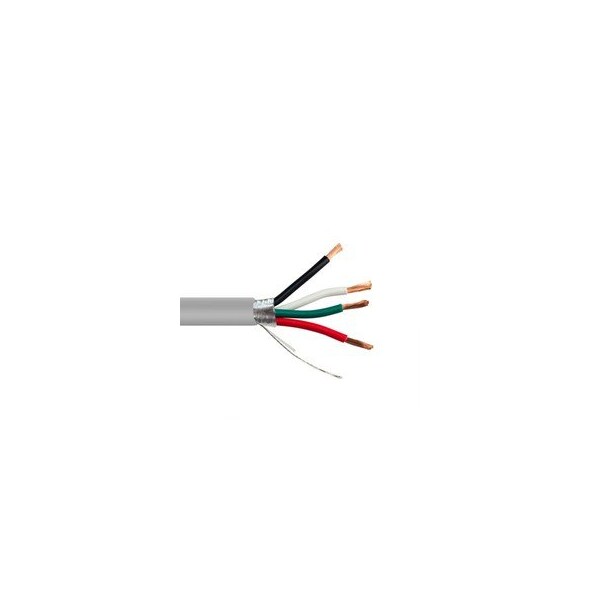 Cable Wholesale Security/Alarm Wire, Gray, 16/4 (16AWG 4-Conductor), Shielded, Stranded, CM, Spool, 1000 foot 10K6-54212MH - main