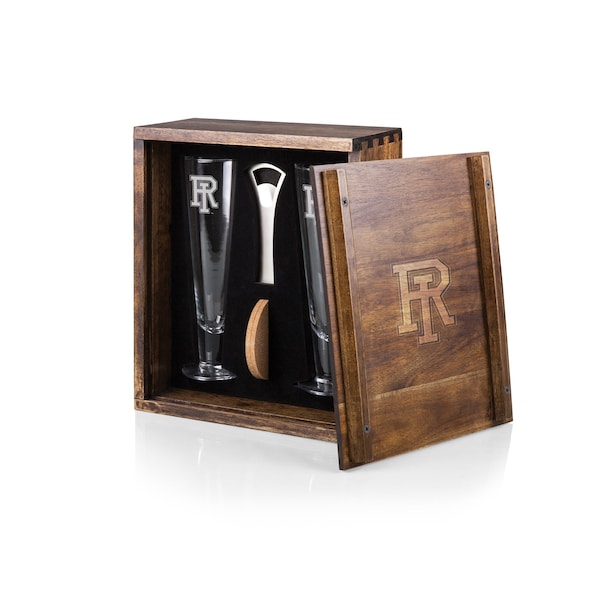 Picnic Time Family Of Brands NCAA Rhode Island Rams Pilsner Craft Beer Set with 2 Beer Glasses 602-06-512-933-0 - main