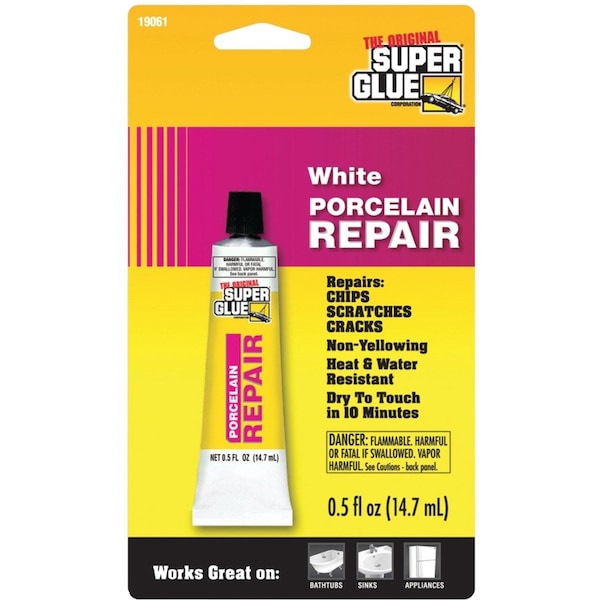 The Original Superglue White Porcelain Repair, 0.5 oz 19061 - main