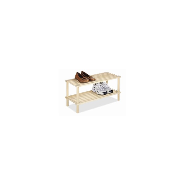 Whitmor Shoe Rack 11.50in H X 24.75in W X 10.25in L Wood Natural 6026-3562 - main
