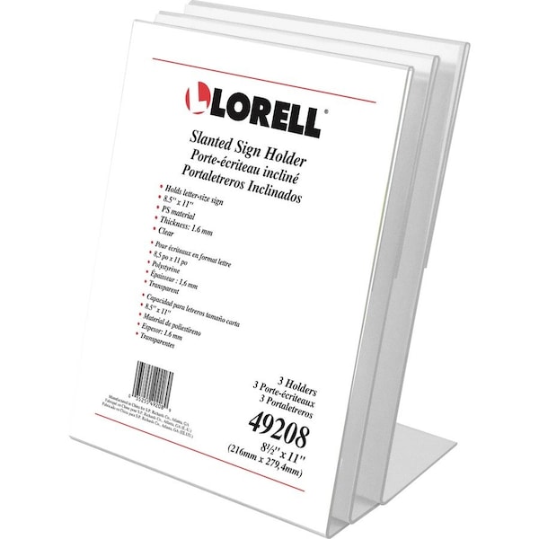 Lorell Lbase Slanted Sign Holder Stand, No Color LLR49208 - main