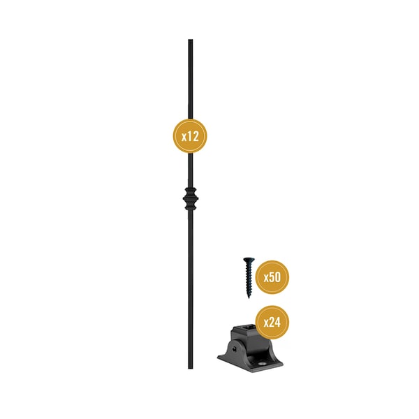 Nuvo Iron 12pcs Buckingham Profile Balusters 25 1/8'' RRC26BP-12SC - main