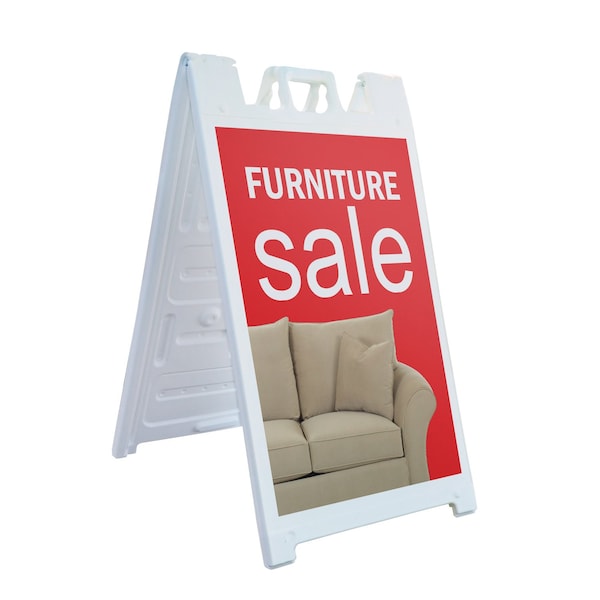 Signmission Furniture Sale, A-Frame & 2 Decals Installed, Heavy-Duty Plastic Frame SBHD-D-2436-Furniture Sale - main
