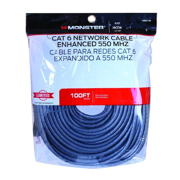 Monster Cable Just Hook It Up 100 ft. L Category 6 Networking Cable 140537-00 - main