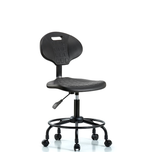 Blue Ridge Ergonomics Desk Chair Erie Desk Chair, RT, Casters, No Arms, 21-1/2" to 26-1/2" Height, Black; Blue BR-TPDHCH-RT-A0-RC - main
