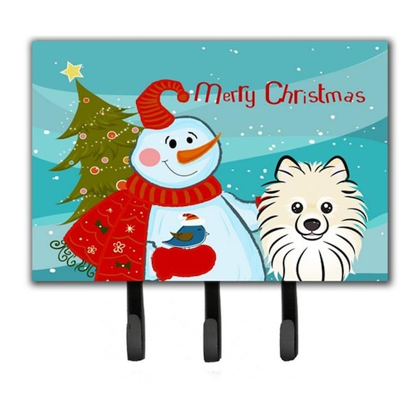 Carolines Treasures Snowman With Pomeranian Leash and Key Holder BB1827TH68 - main