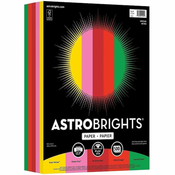 Wausau Papers WAU21224 Astro Paper; 24 Lb; 8.5 in. x 11 in.; 500-RM; Vintage AST 21224 - main